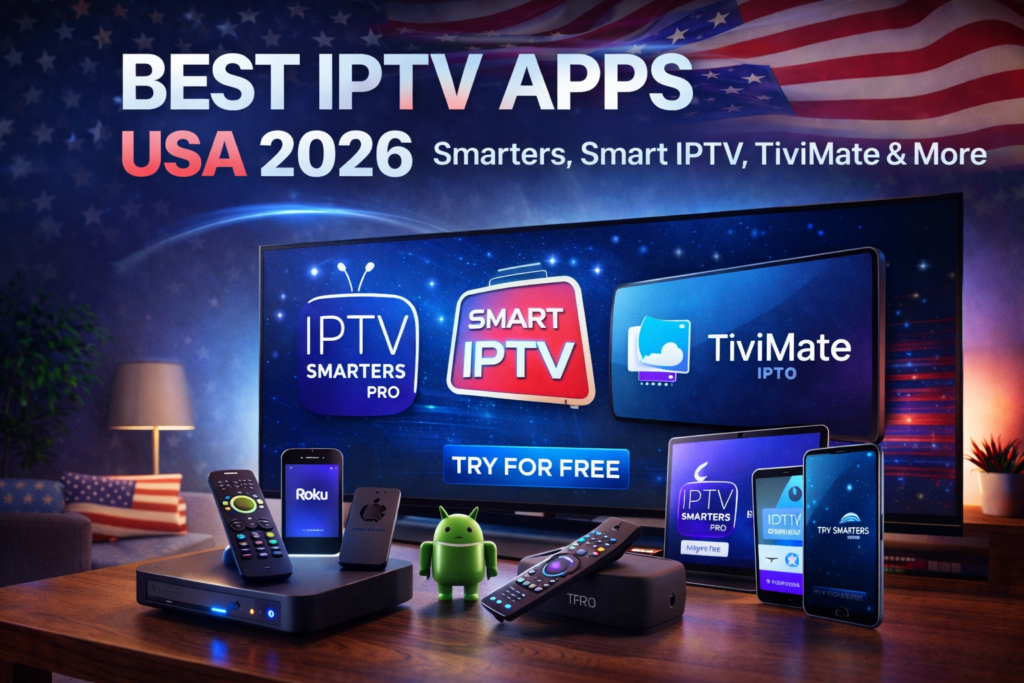 Best IPTV Apps in USA (2026) -Smarters, Smart IPTV, TiviMate